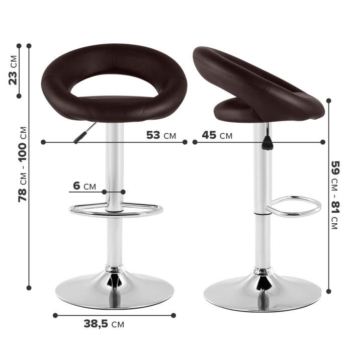 Характеристики Комплект барных стульев Ergozen Eclipse 2 шт