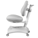 Комплект Anatomica Genius парта + кресло + надстройка + выдвижной ящик + подставка для книг клен/серый с серым креслом Robin