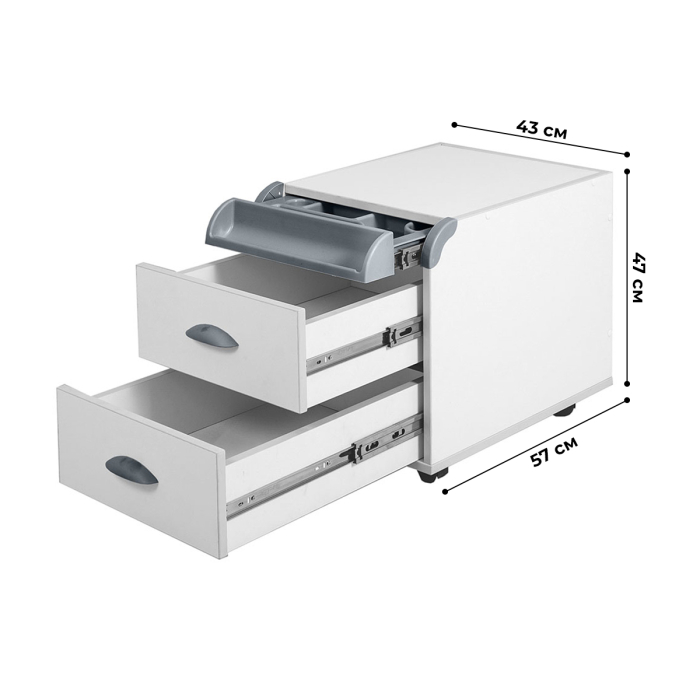 Характеристики Тумба Дэми ТУВ-09 подкатная на 2 ящика с пеналом
