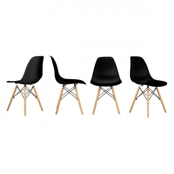 Кухонные стулья Ergozen Eames DSW Pro (4 шт комплект) черный